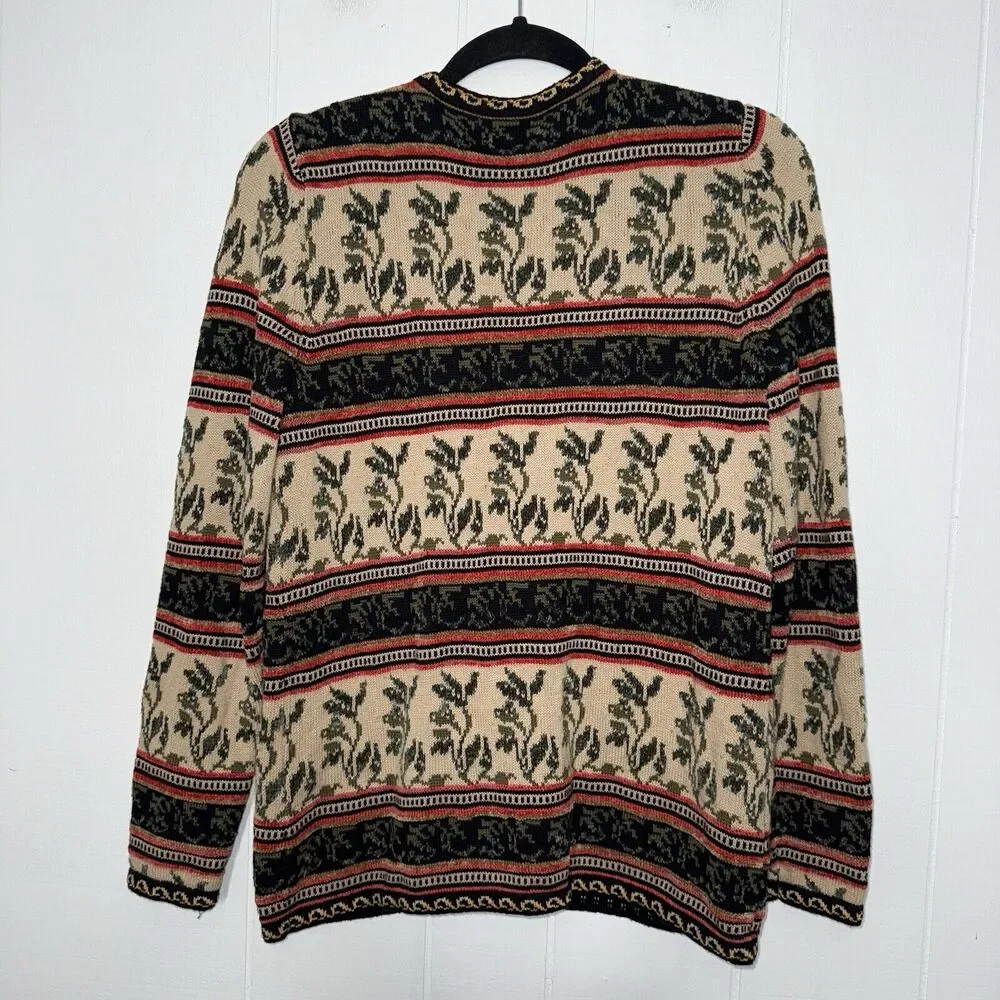 Appleseed’s Women’s Floral Embroidered Cardigan Sweater Ranch Country Size Small - Picture 2 of 6